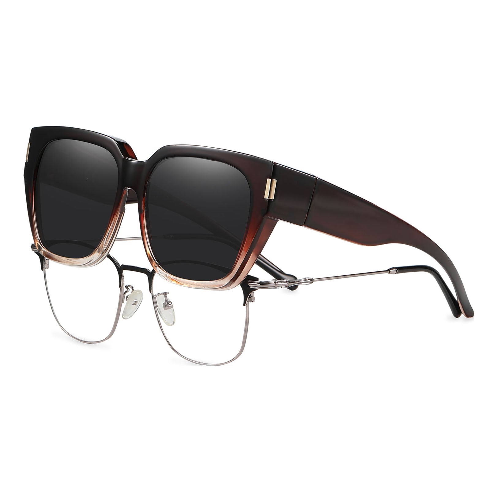 HAOLOTA Fit-Over Sunglasses for Women Men Square Shapes UV Protection SG0512