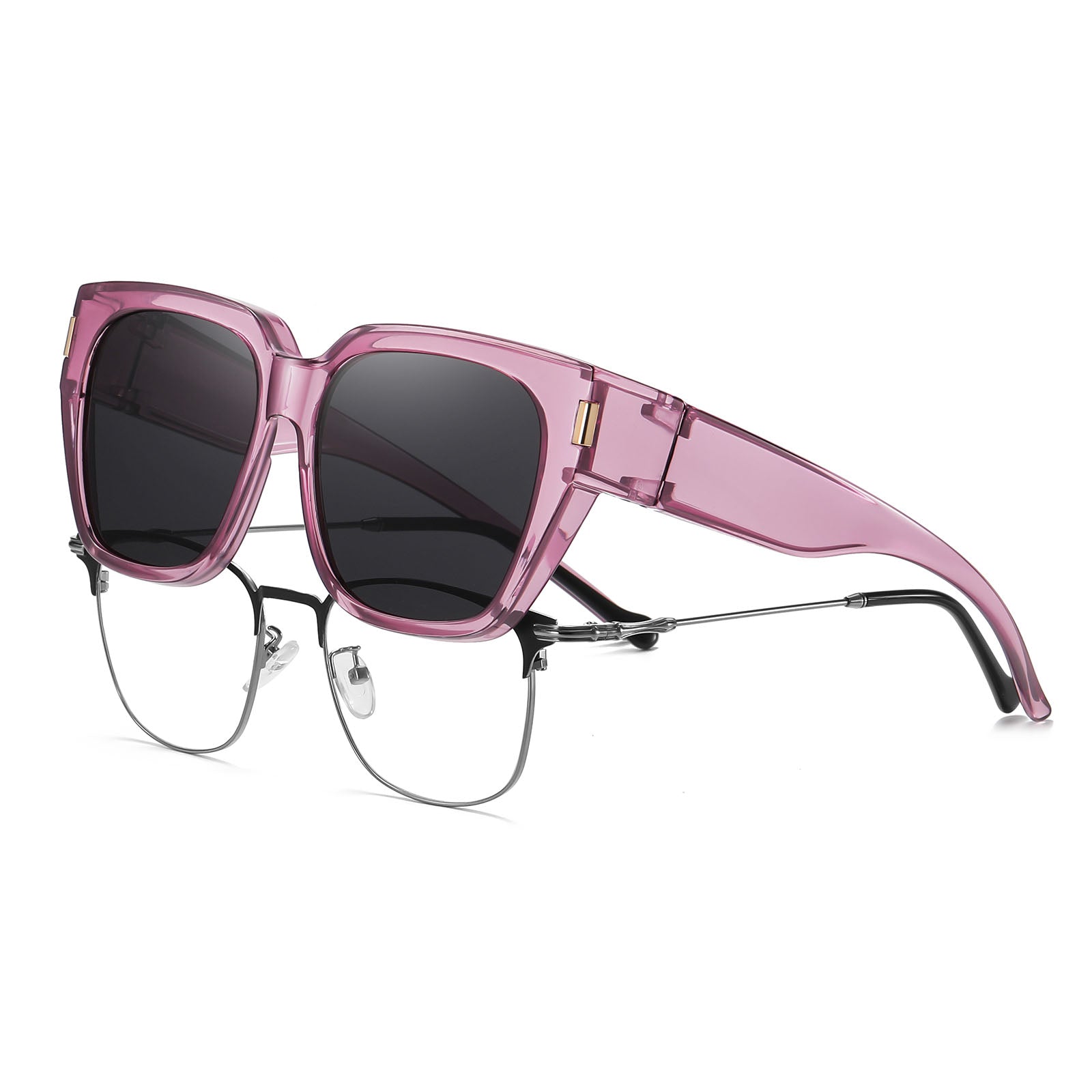 HAOLOTA Fit-Over Sunglasses for Women Men Square Shapes UV Protection SG0512