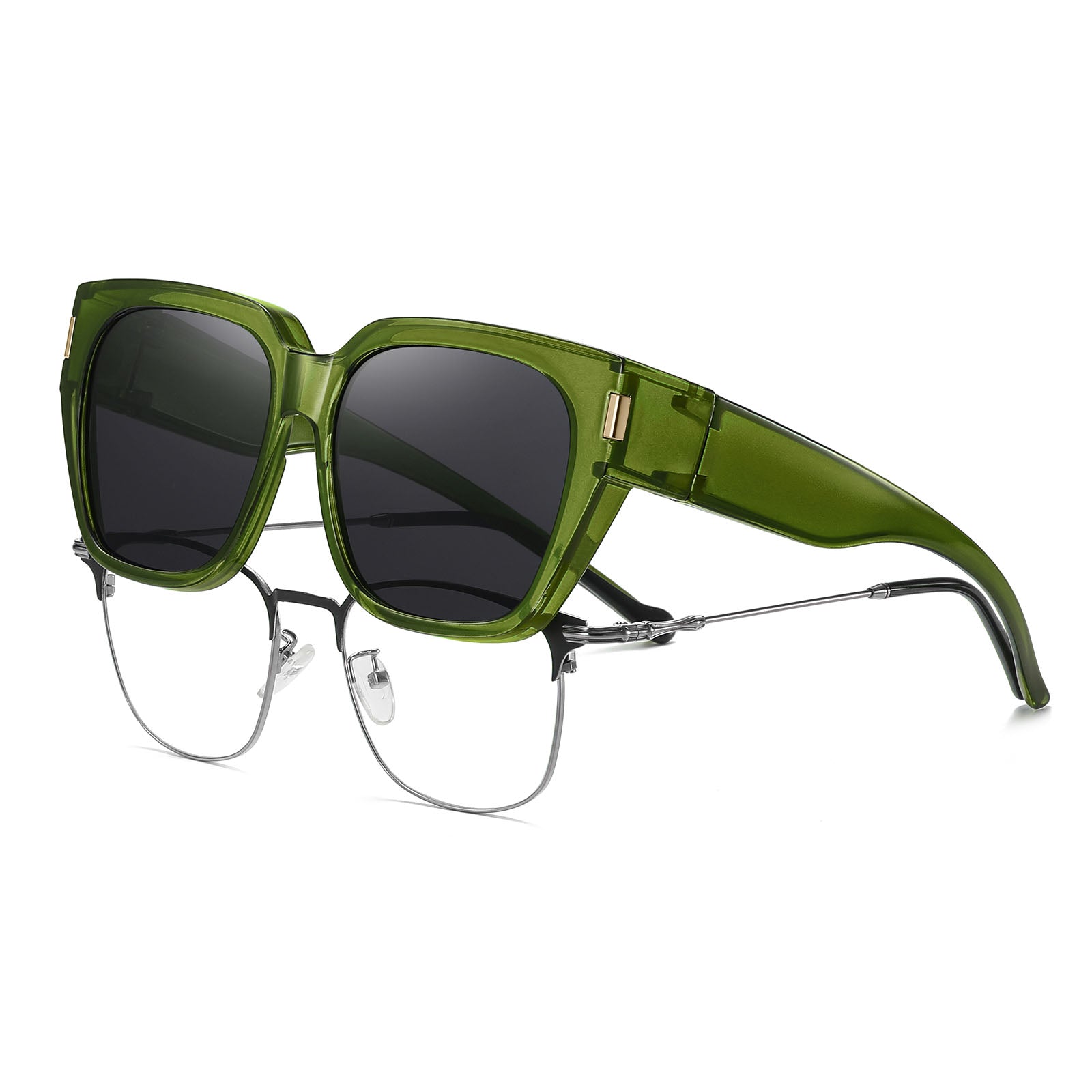 HAOLOTA Fit-Over Sunglasses for Women Men Square Shapes UV Protection SG0512