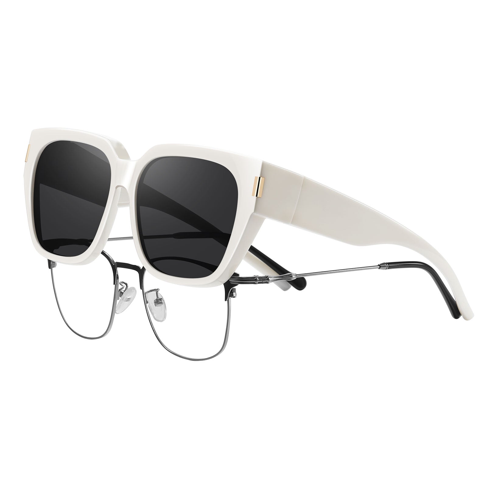 HAOLOTA Fit-Over Sunglasses for Women Men Square Shapes UV Protection SG0512