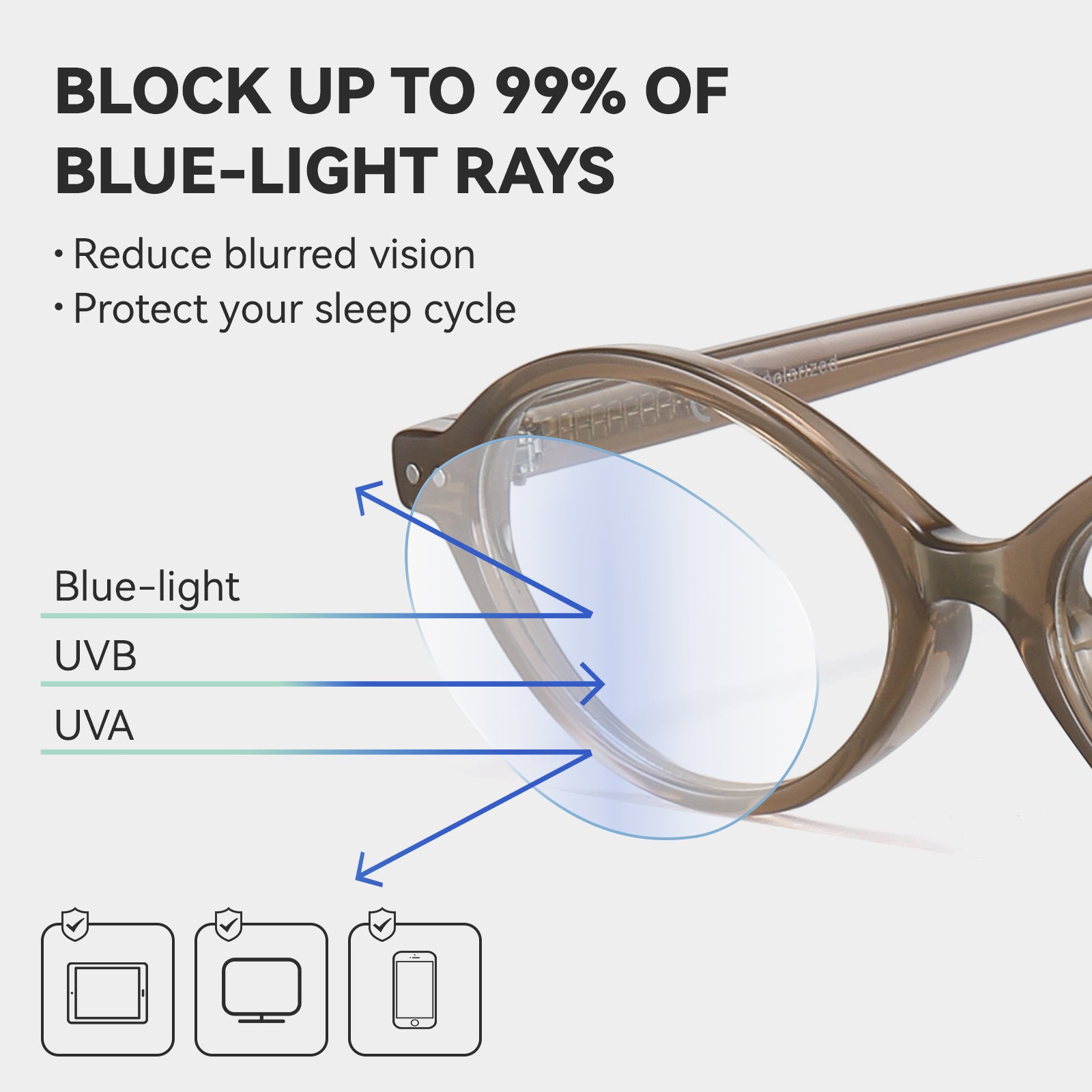 HAOLOTA Blue Light Blocking Glasses Women Trendy Round Anti Eyestrain BG6101