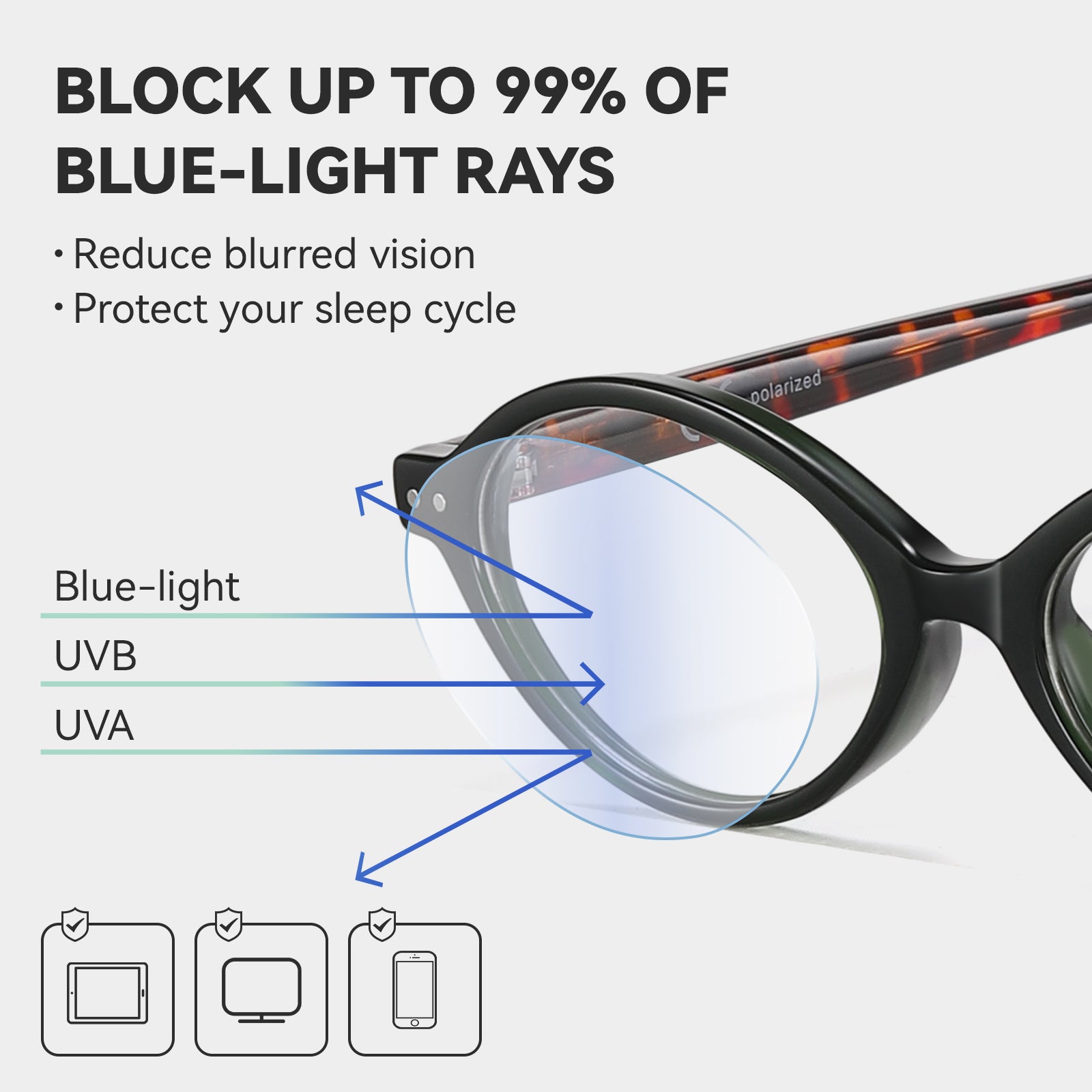HAOLOTA Blue Light Blocking Glasses Women Trendy Round Anti Eyestrain BG6101