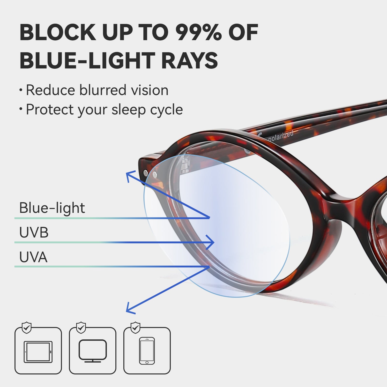 HAOLOTA Blue Light Blocking Glasses Women Trendy Round Anti Eyestrain BG6101