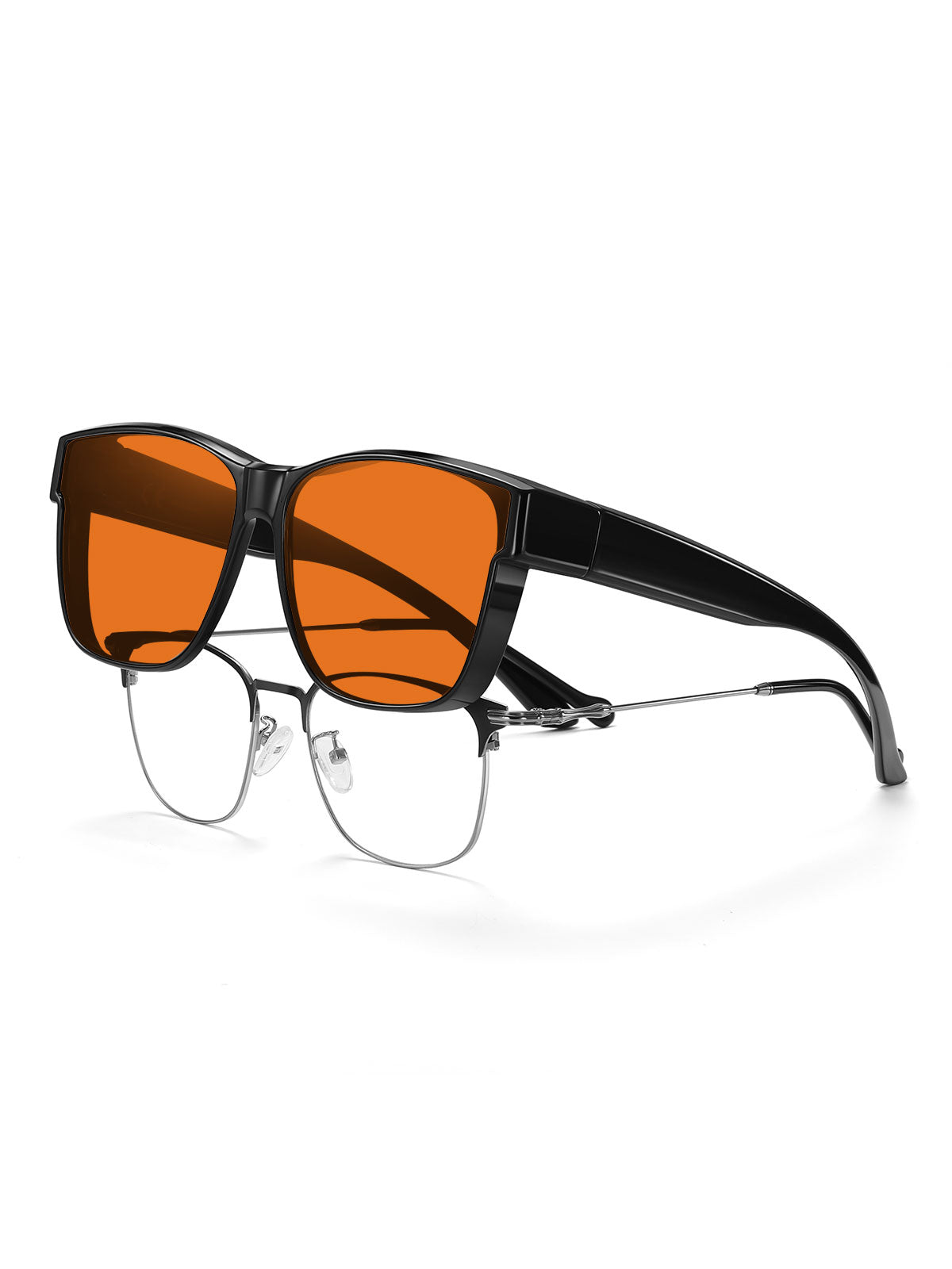 HAOLOTA Sleep Glasses Fitovers with Blue Light Blocking for Men Women Red Tinted SPG0174