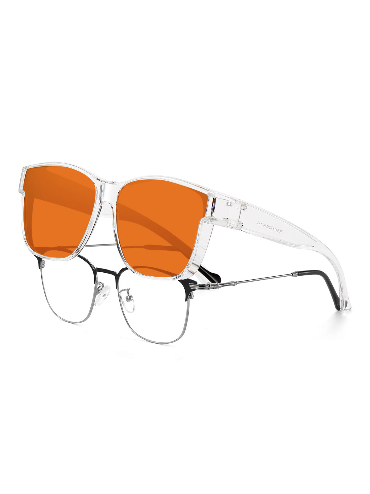 HAOLOTA Sleep Glasses Fitovers with Blue Light Blocking for Men Women Red Tinted SPG0174