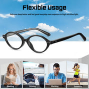 HAOLOTA Blue Light Blocking Glasses Women Trendy Round Anti Eyestrain BG6101