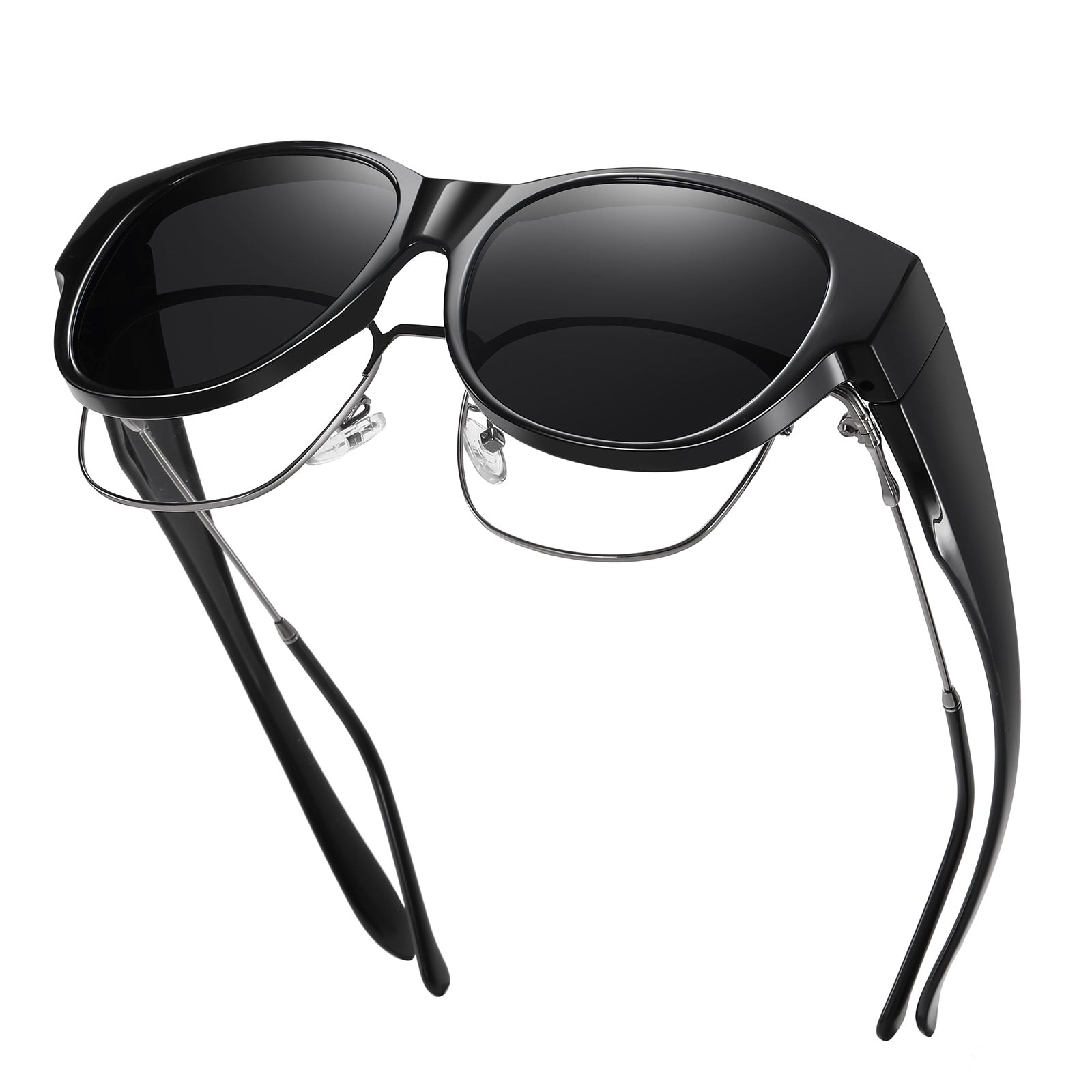 HAOLOTA Cat Eye Sunglasses for Over Glasses Polarized  UV Protection SG0179