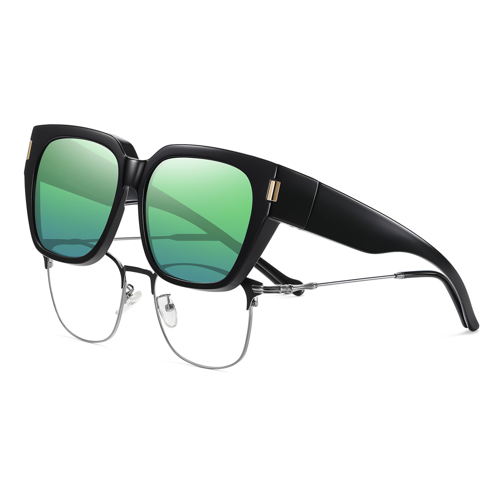HAOLOTA Fit-Over Sunglasses for Women Men Square Shapes UV Protection SG0512
