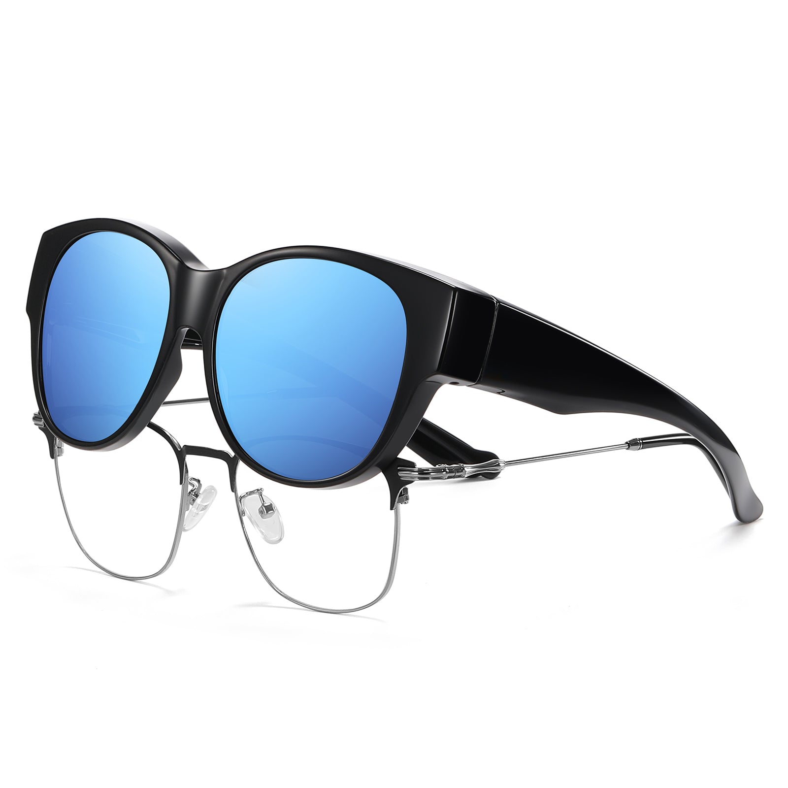 HAOLOTA Cat Eye Sunglasses for Over Glasses Polarized  UV Protection SG0179