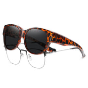 HAOLOTA Cat Eye Sunglasses for Over Glasses Polarized  UV Protection SG0179