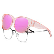 HAOLOTA Cat Eye Sunglasses for Over Glasses Polarized  UV Protection SG0179