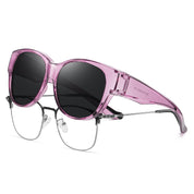 HAOLOTA Cat Eye Sunglasses for Over Glasses Polarized  UV Protection SG0179