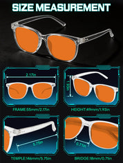 HAOLOTA Sleep Glasses with Blue Green Light Blocking Gaming Glasses SPG8081