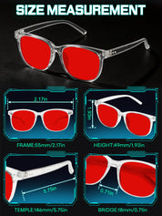HAOLOTA Sleep Glasses with Blue Green Light Blocking Gaming Glasses SPG8081