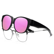 HAOLOTA Cat Eye Sunglasses for Over Glasses Polarized  UV Protection SG0179