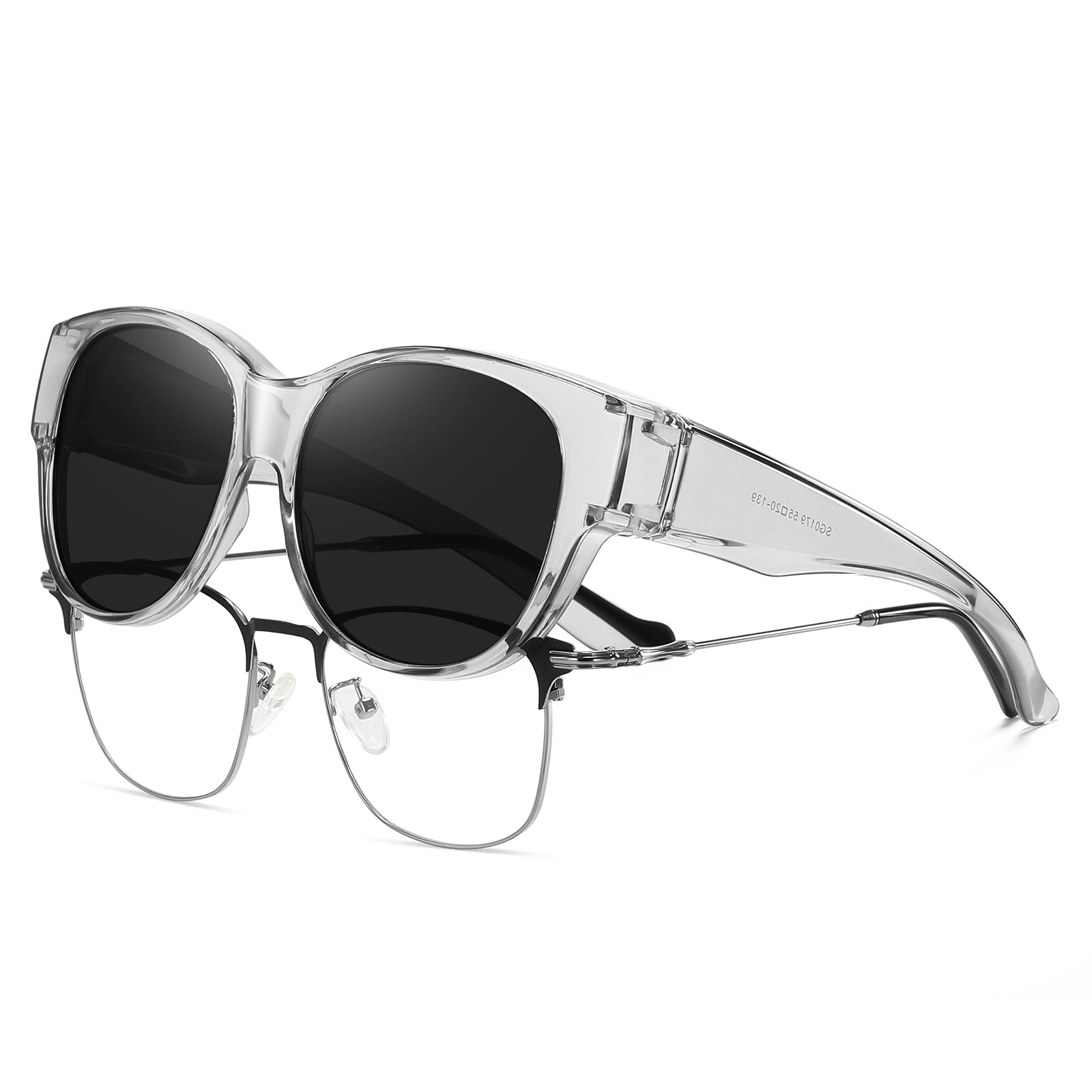 HAOLOTA Cat Eye Sunglasses for Over Glasses Polarized  UV Protection SG0179