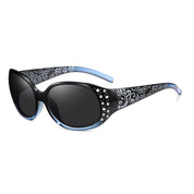 HAOLOTA Polarized Sunglasses for Women Rhinestone Wrap Around SG0008