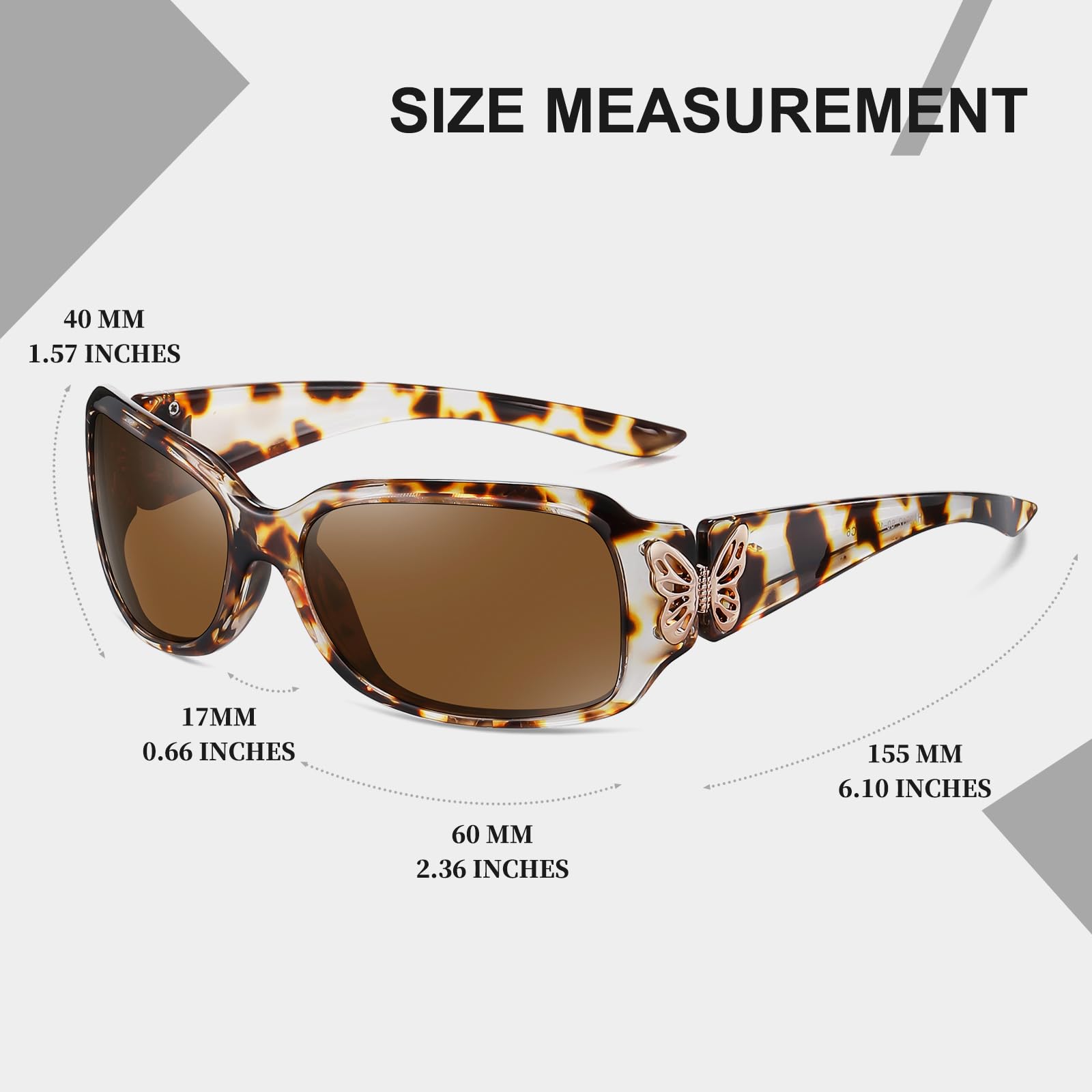 HAOLOTA Women's Polarized Sunglasses - Fashionable Butterfly Design SG0012