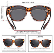 HAOLOTA Cat Eye Sunglasses for Over Glasses Polarized  UV Protection SG0179