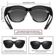 HAOLOTA Cat Eye Sunglasses for Over Glasses Polarized  UV Protection SG0179