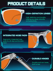 HAOLOTA Sleep Glasses with Blue Green Light Blocking Gaming Glasses SPG8081