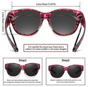 HAOLOTA Cat Eye Sunglasses for Over Glasses Polarized  UV Protection SG0179