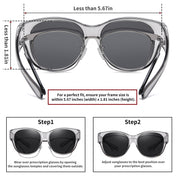 HAOLOTA Cat Eye Sunglasses for Over Glasses Polarized  UV Protection SG0179