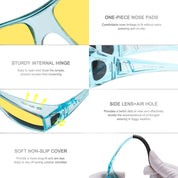 HAOLOTA Night Vision Driving Over Glasses, Nighttime Glasses Men Women Anti Glare NV0311