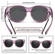 HAOLOTA Cat Eye Sunglasses for Over Glasses Polarized  UV Protection SG0179