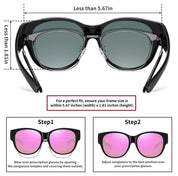 HAOLOTA Cat Eye Sunglasses for Over Glasses Polarized  UV Protection SG0179