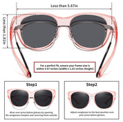HAOLOTA Cat Eye Sunglasses for Over Glasses Polarized  UV Protection SG0179