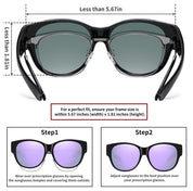 HAOLOTA Cat Eye Sunglasses for Over Glasses Polarized  UV Protection SG0179