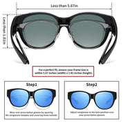 HAOLOTA Cat Eye Sunglasses for Over Glasses Polarized  UV Protection SG0179