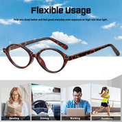 HAOLOTA Blue Light Blocking Glasses Women Trendy Round Anti Eyestrain BG6101