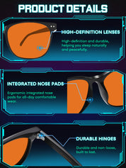 HAOLOTA Sleep Glasses with Blue Green Light Blocking Gaming Glasses SPG8081