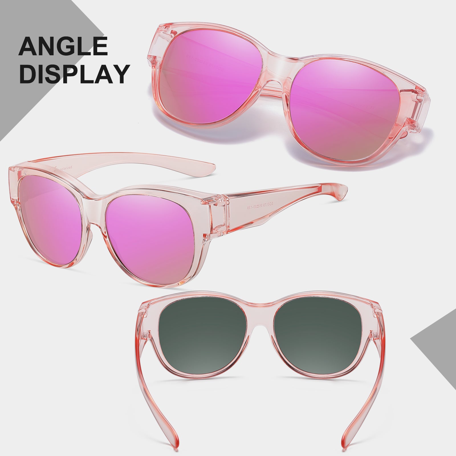 HAOLOTA Cat Eye Sunglasses for Over Glasses Polarized  UV Protection SG0179