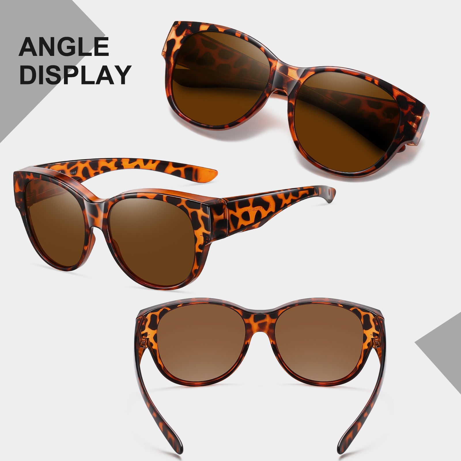 HAOLOTA Cat Eye Sunglasses for Over Glasses Polarized  UV Protection SG0179