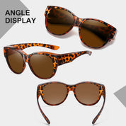 HAOLOTA Cat Eye Sunglasses for Over Glasses Polarized  UV Protection SG0179