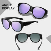HAOLOTA Cat Eye Sunglasses for Over Glasses Polarized  UV Protection SG0179