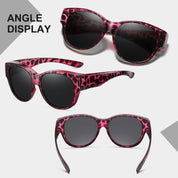 HAOLOTA Cat Eye Sunglasses for Over Glasses Polarized  UV Protection SG0179