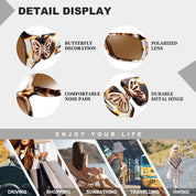 HAOLOTA Women's Polarized Sunglasses - Fashionable Butterfly Design SG0012