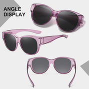 HAOLOTA Cat Eye Sunglasses for Over Glasses Polarized  UV Protection SG0179