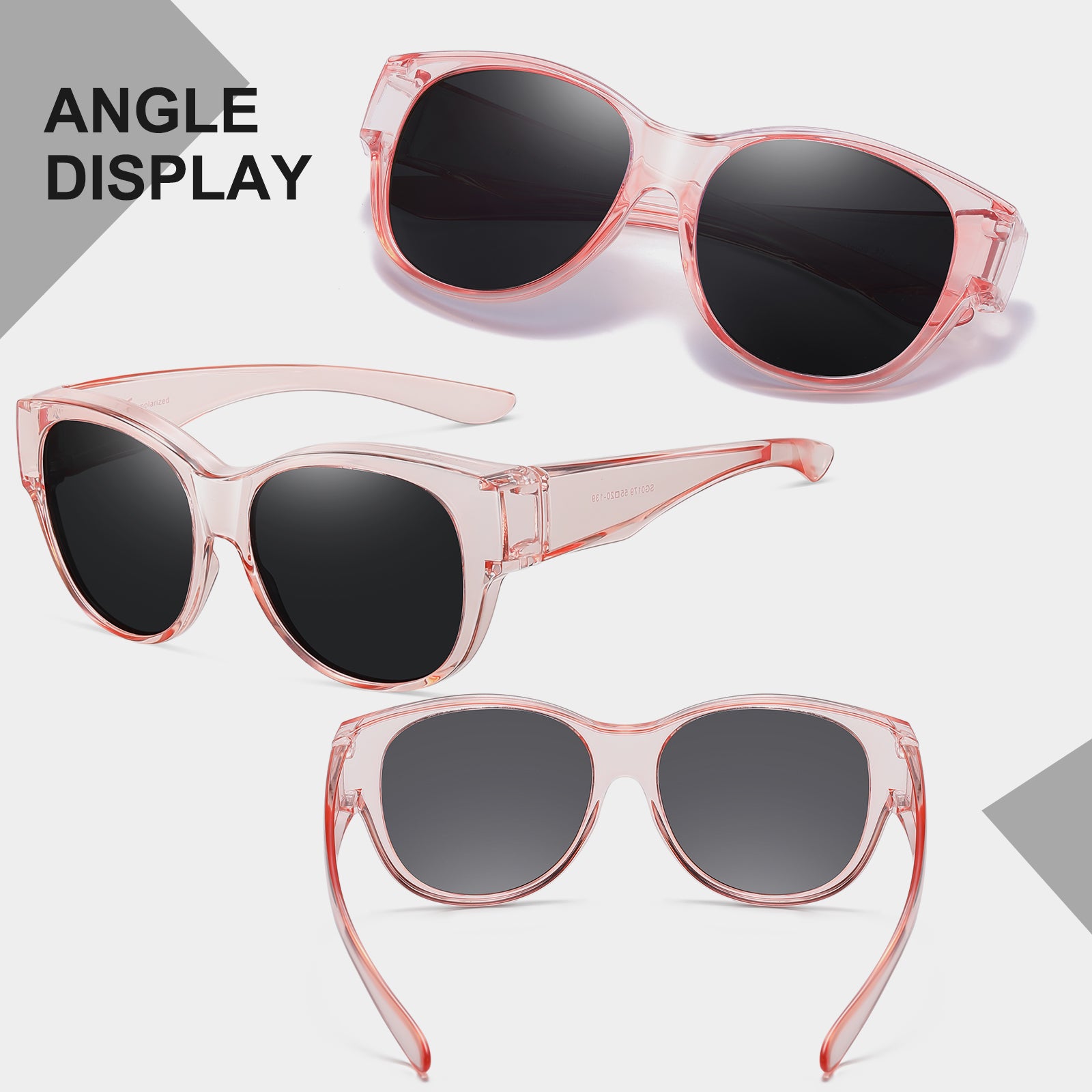 HAOLOTA Cat Eye Sunglasses for Over Glasses Polarized  UV Protection SG0179