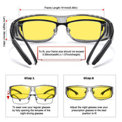 HAOLOTA Night Vision Driving Over Glasses, Nighttime Glasses Men Women Anti Glare NV0311