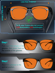 HAOLOTA Sleep Glasses Fitovers with Blue Light Blocking for Men Women Red Tinted SPG0174