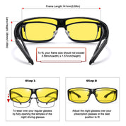 HAOLOTA Night Vision Driving Over Glasses, Nighttime Glasses Men Women Anti Glare NV0311