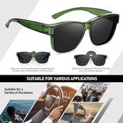 HAOLOTA Fit-Over Sunglasses-Polarized for Men Square Shades Oversized SG0174L