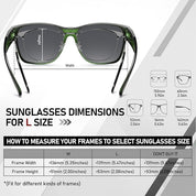 HAOLOTA Fit-Over Sunglasses-Polarized for Men Square Shades Oversized SG0174L
