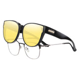 HAOLOTA Fit Over Polarized Driving Sunglasses for Women, Large Trendy Cat Eye UV Protection NV0189