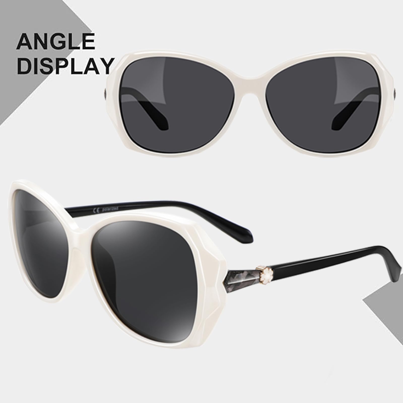 HAOLOTA Oversized Sunglasses Womens Polarized Trendy Sun Glasses Shades UV400 Protection SG9402